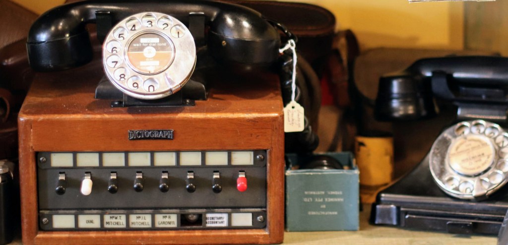Dictograph and old telephone