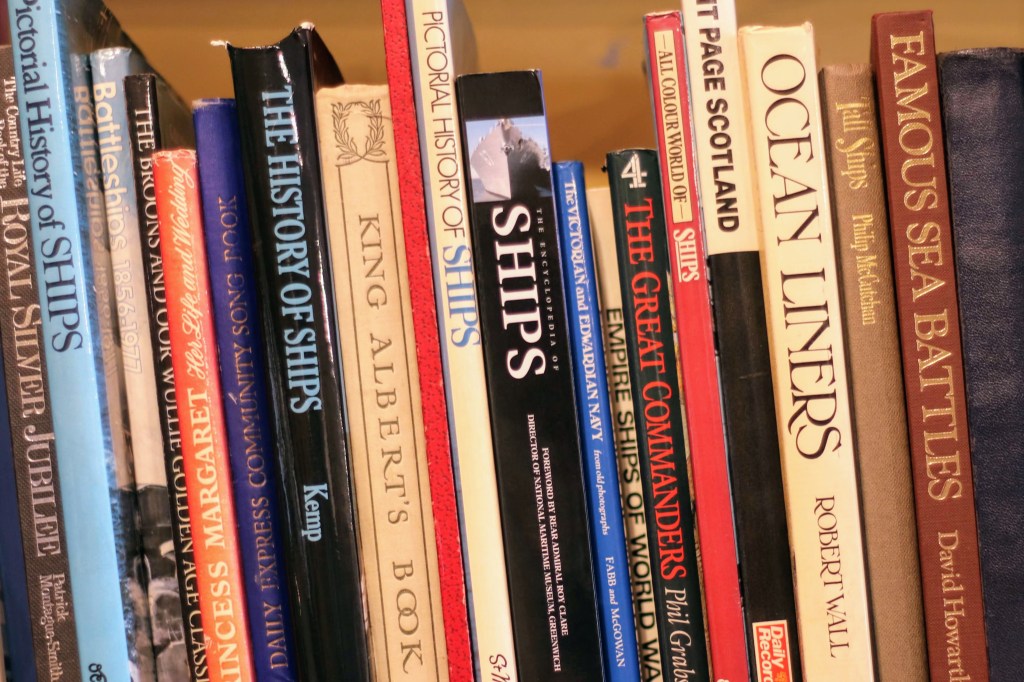 Bookshelves at Sea Kist.